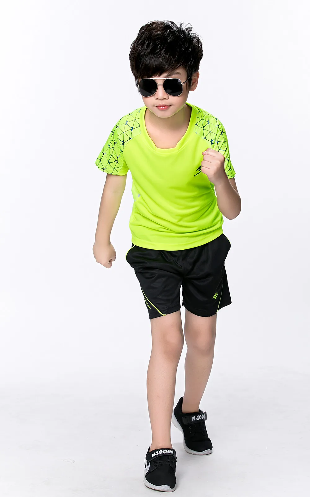 Печать Дети теннис одежда рубашка для мальчика, спортивная детская настольным теннисом Одежда для девочек обучение, баскетбол, бадминтон одежда костюм 5067