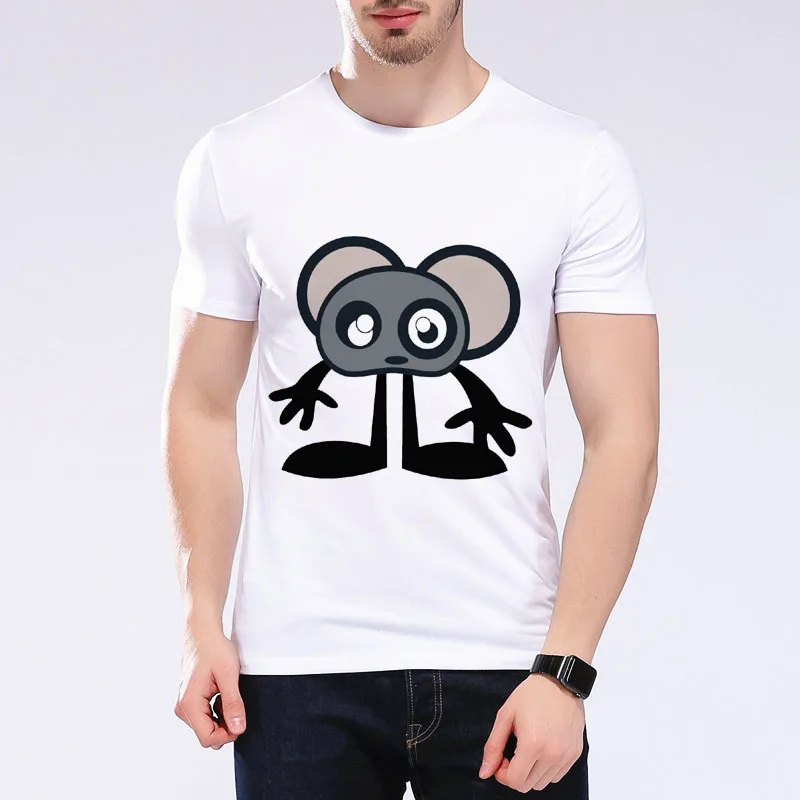 

Hot Sale Summer Street Style Funny Cartoon Mouse youth Short Sleeve Boys T-Shirt Fashion Men White Clothes m- A30#
