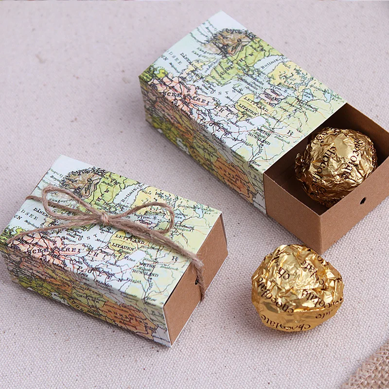 2016 Wedding Sweet Box Around The World Map Favor For 2016 Wedding Sweet Box Around The World Map Favor For Traveling Theme Party Baby Show Candy Gift 60pcs Lot In Bags Wring Supplies From