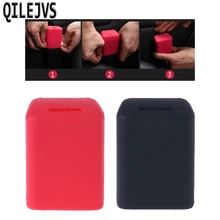 QILEJVS универсальная силиконовая Пряжка автомобильного ремня безопасности чехлы с зажимом против царапин