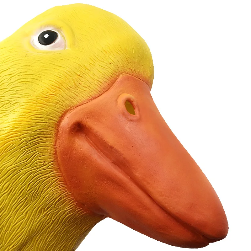 

Rubber Latex yellow duck mask party holiday fancy dress animal masks cosplay kamen adult size