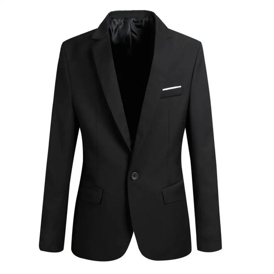 Новинка весны Для мужчин пиджак Slim Fit формальный повод блейзер с длинным рукавом социальной платье в деловом стиле костюм пальто высокого качества