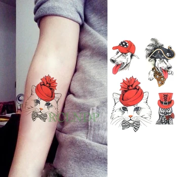 

Waterproof Temporary Tattoo Sticker Cat Dog Owl Fake Tatto Flash Tatoo Large size Tatouage Leg Arm for Women Men girl body art