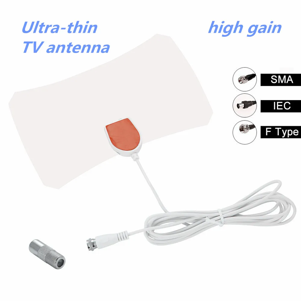 

AH-LINK white 80 Mile Indoor TV Antenna Digital HDTV Antenna Freeview DVB-T/DVT-T2 VHF UHF High Gain radio ATSC TV Aerial radius