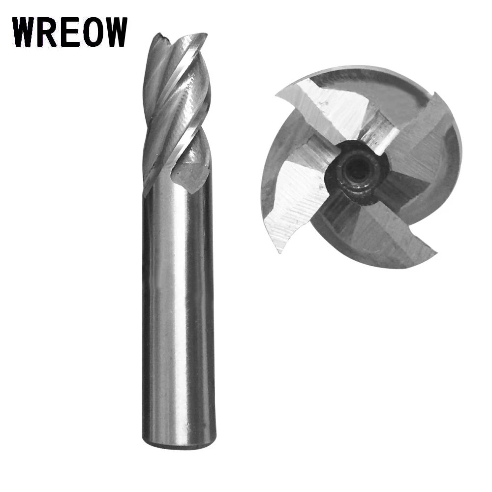 10mm HSS CNC 4Flute Electrician End Mill Cutter Metal Straight Shank