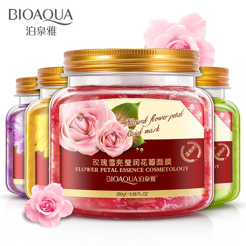 Маска Bioaqua с растительными цветами яркие лепестки глина Спящая влага акне