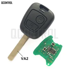 QCONTROL Автомобильный Дистанционный Ключ DIY для CITROEN C2/C3 Pluriel, 2003-2006, 2 кнопки полный ключ