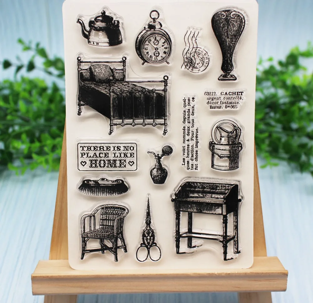 Furniture Vintage Clear stamps bed Stamps/seal For Scrapbooking craft card making vintage silicone stamp Seal for Decoration