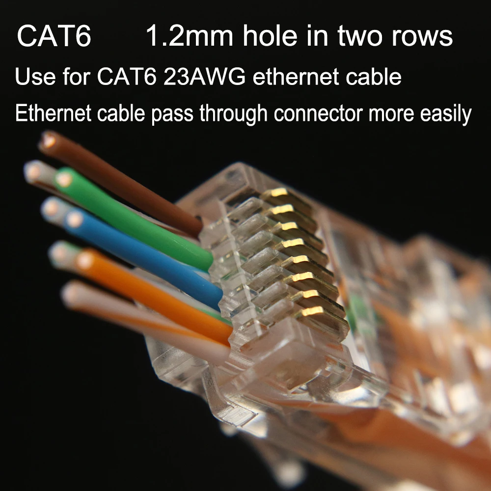 Xintylink EZ rj45 разъем cat6 ethernet кабель для подключения к сети cat5 cat5e rj 45 cat 6 сетевой 8p8c неэкранированный перфорация utp 50/100 шт