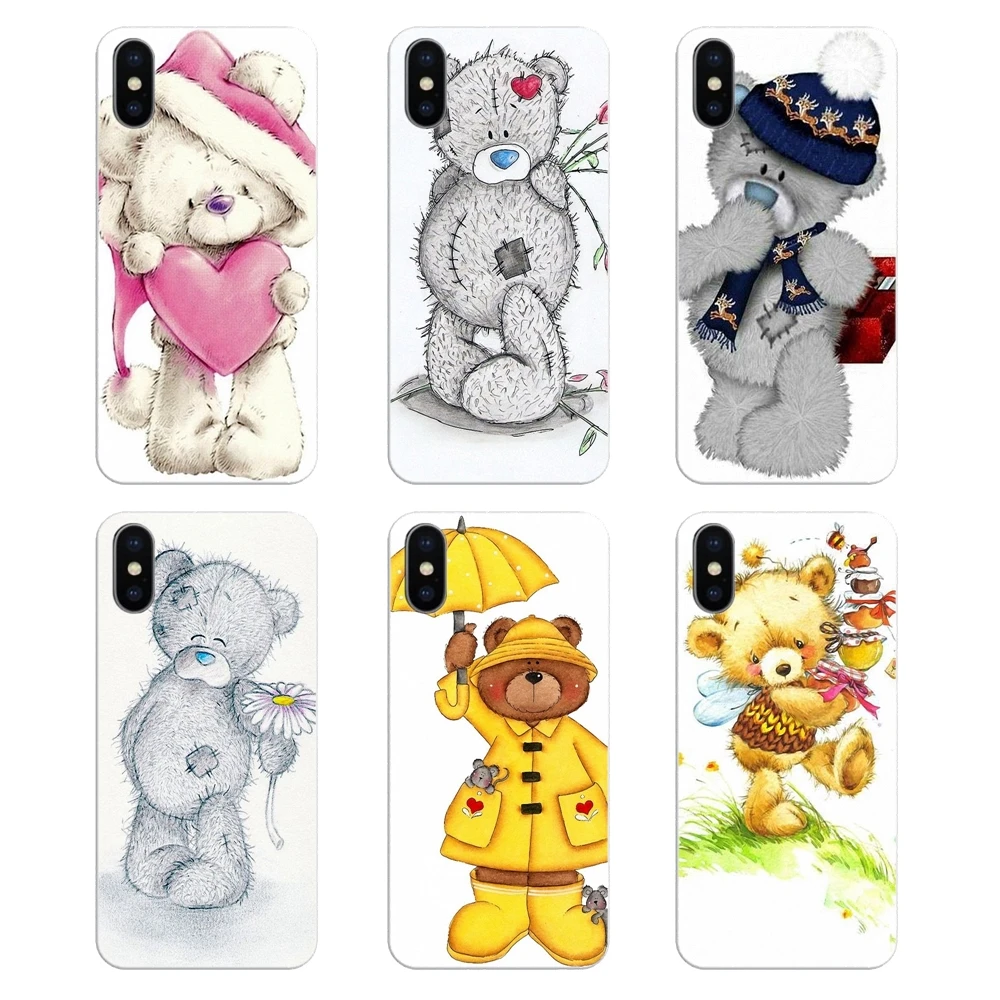 Embroidery Teddy Bear Pattern Poster Artwork Soft Cover Bag For Huawei Honor 8 8C 8X 9 10 7A 7C Mate 20 Lite Pro P Smart Plus |