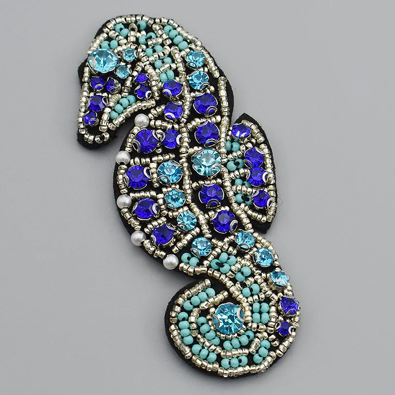 New Arriving Sea Horse Patch For Clothes DIY Crystal Handbags Sewing On Decorative Applique | Дом и сад