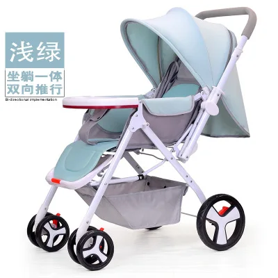 Детская коляска с высоким пейзажем, двусторонняя, двунаправленная, с ручкой, детская коляска, плоская, для путешествий, портативная, детская коляска - Цвет: B3