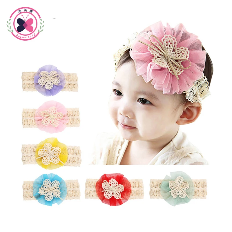 

Haimeikang Newborn Girl headband  Trendy Lovely Children's Flower Headband   Head Hoop Elastic Hair Band Bandeau bebe