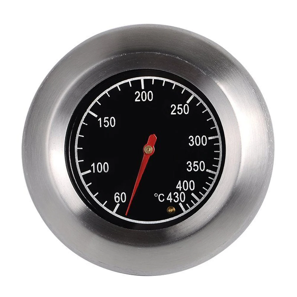 7.6cm Outdoor Stainless Steel BBQ Oven Thermometer Temp Gauge Oval