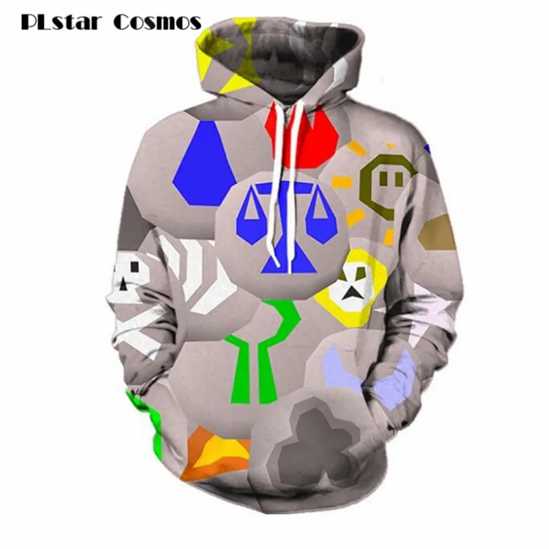 Runescape Runes 3D All Over Printed Hoodies Pockets Sweatshirt Hipster Funny Street Wear Men Women  size S-5XL