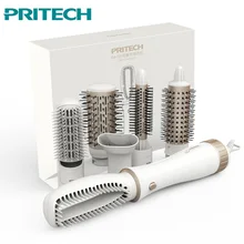 PRITECH многофункциональный фен для волос профессиональные щипцы для завивки волос Инструменты для укладки волос фен для завивки волос щетка мощный Фен для волос