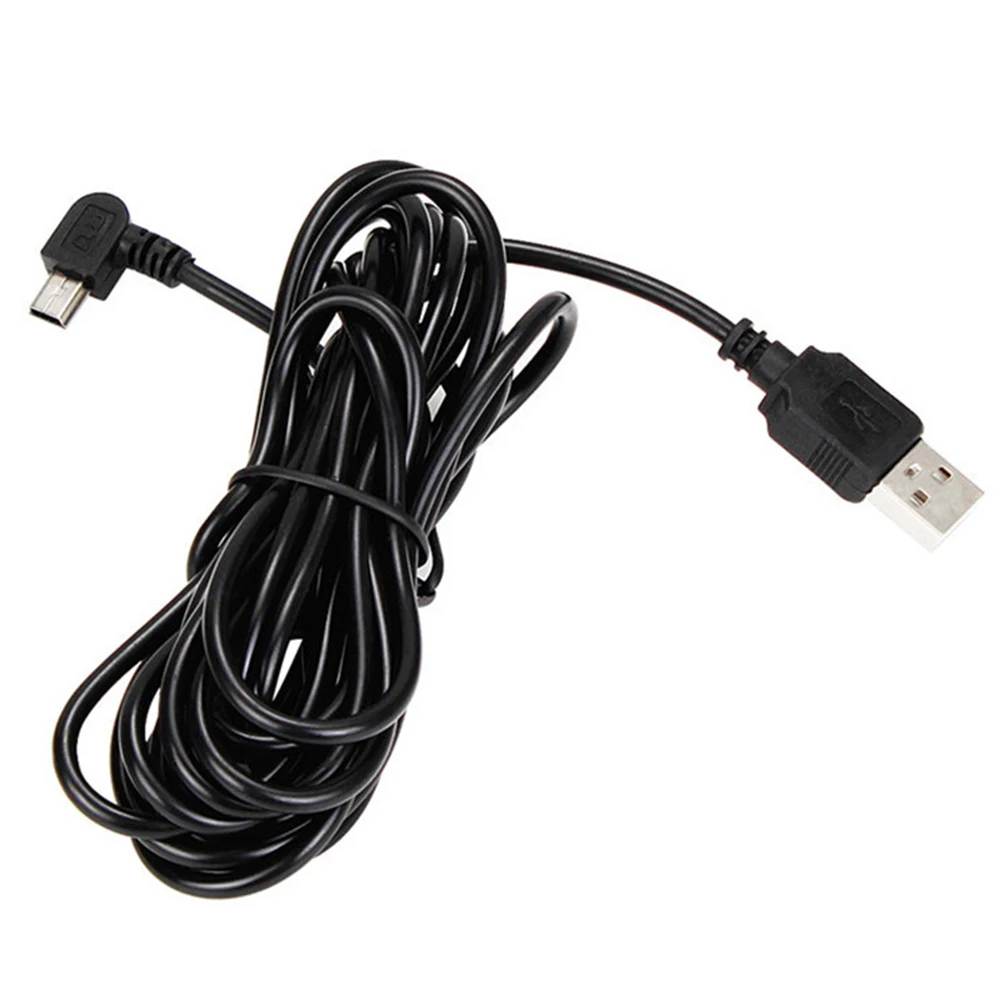 L-образный кабель для зарядки и передачи данных, Мини 5Pin, Автомобильный видеорегистратор, автомобильный gps-навигатор с прямым углом, адаптер питания, 3,5 м, USB