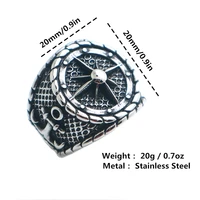 Size 7 To Size 15 Mens Boys 316L Stainless Steel Cool Punk Gothic Anchor Rudder Classic Ring 1