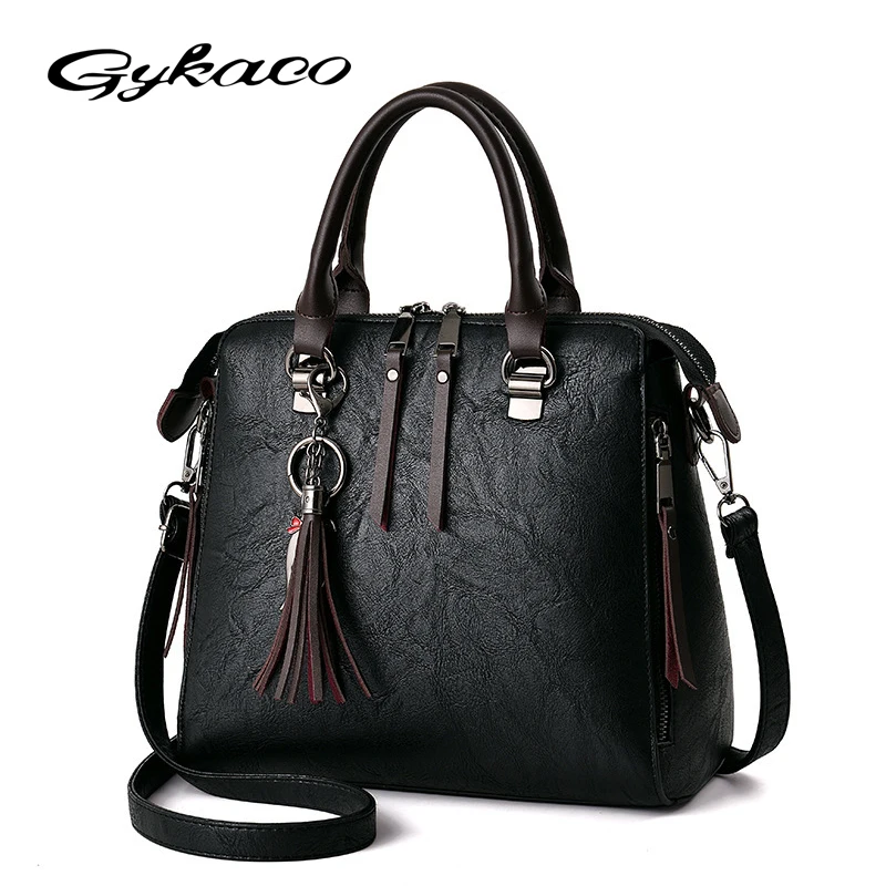 

Gykaeo 2017 Winter Women Fashion PU Leather Handbags Female Street Shopping Shoulder Messenger Bag Ladies Tote Bags Sac A Main