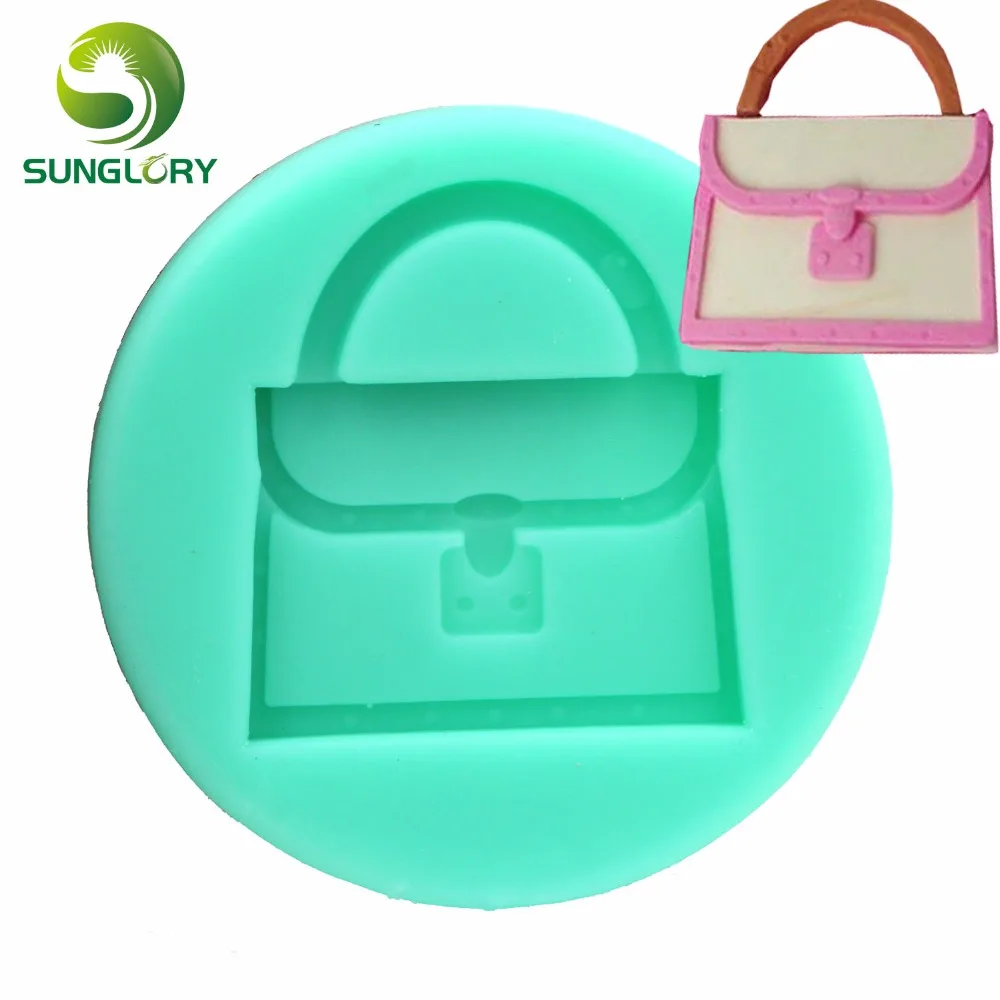 

Ladies Handbag 3D Silicone Mold For Cake Decorations Sugarcraft Decorating Baking Tools Fondant Silicon Moldes De Silicona Green