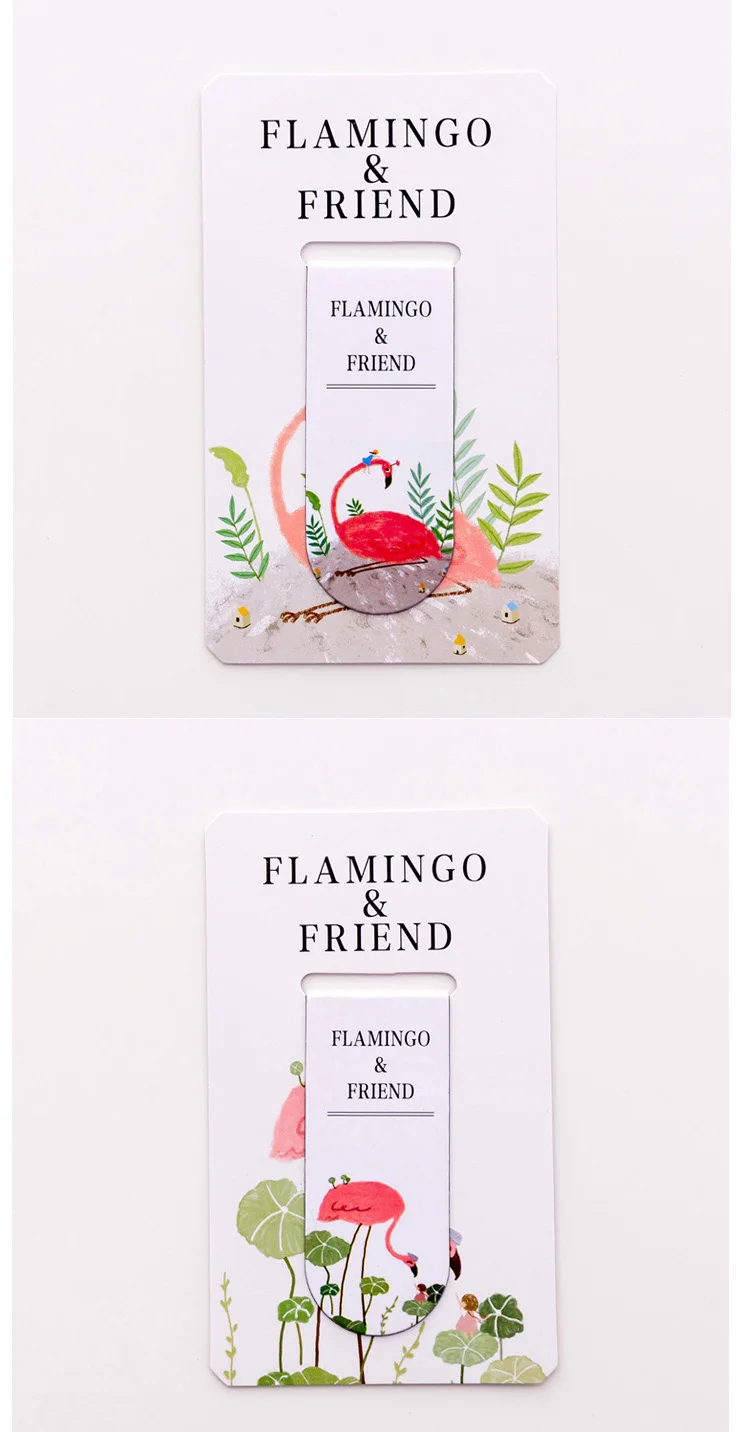 2 шт. Kawaii Фламинго магнитные закладки для книг маркер Клип Творческий Канцелярские школа канцелярских товаров
