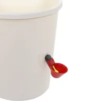 1 Pcs Chicken Drinking Cup Automatic Drinker Chicken Feeder  Plastic Poultry Water Drinking Cups Easy Installation With Screws 5