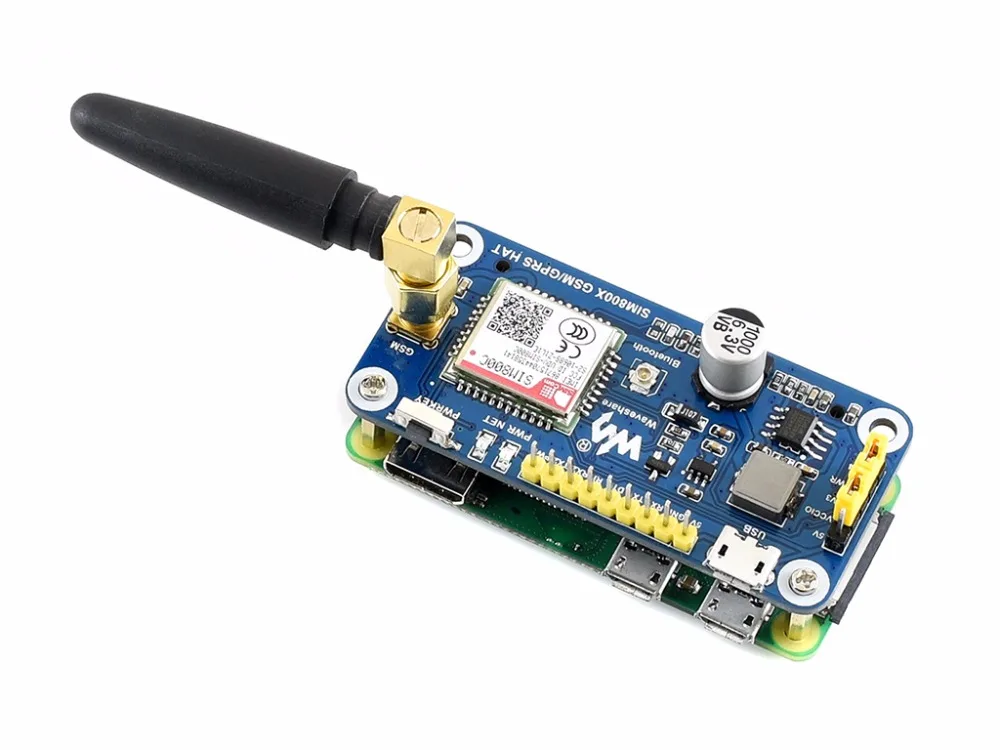 SIM800C GSM/GPRS HAT GSM/GPRS/Bluetooth функции связи для Raspberry Pi легко отправляют