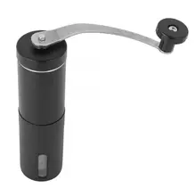 Мини ручная керамическая кофемолка из нержавеющей стали регулируемая кофейная мельница с резиновой петлей для хранения легкая чистка