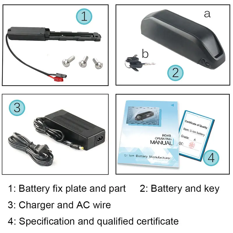 Top 48V 1000W 1200W Ebike Battery 48V 17.5Ah 13S Samsung Cell 40A 30A BMS Newest Hailong Electric Bicycle Battery 1