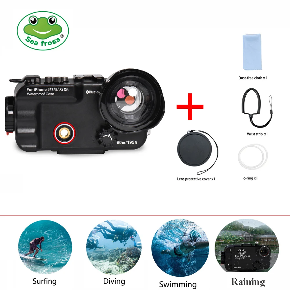 Seafrogs 60m/195ft 4.7'' Bluetooth Waterproof