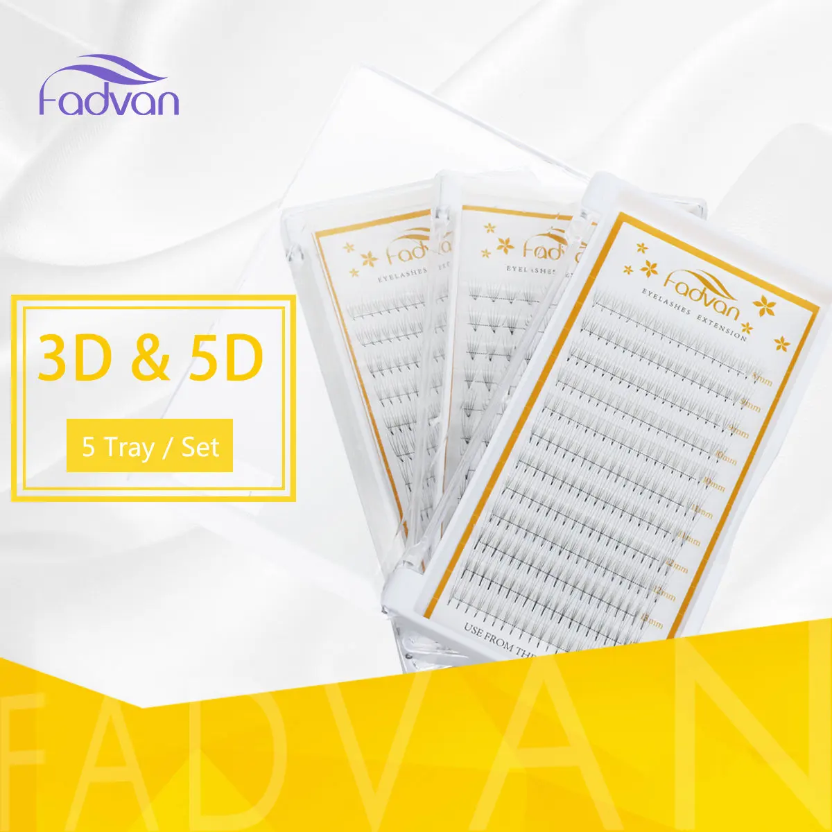 

5 Box/Lot Volume Lashes Extension 3D&5D Eyelashes Extension 8/10/12/MIX Length 3d Individual Eyelashes Tool Silk Eye Lash FADVAN