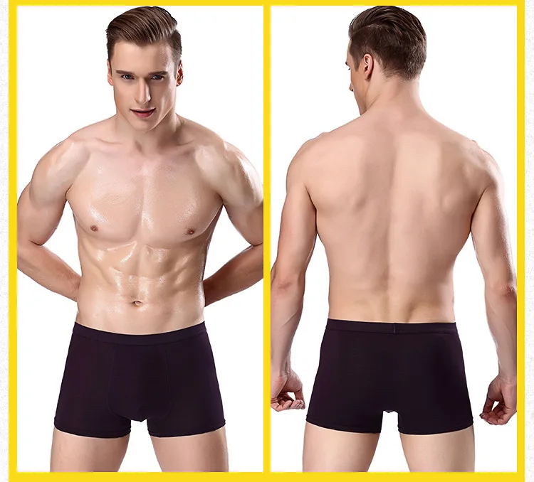 

Men Underwear Solid Color Large Size Mid-rise Underwear Men