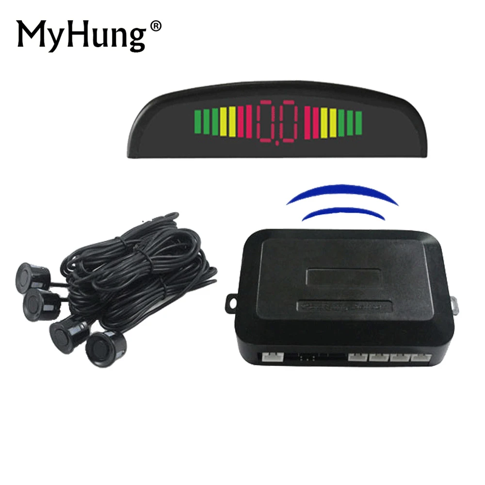 

Wireless Parking sensor Backup Radar Alert Alarm led 3 step display 4 sensors