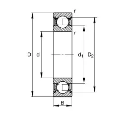 6207-2RZ Bearings, 35x72x17mm Ball Bearing 6207RZ Double