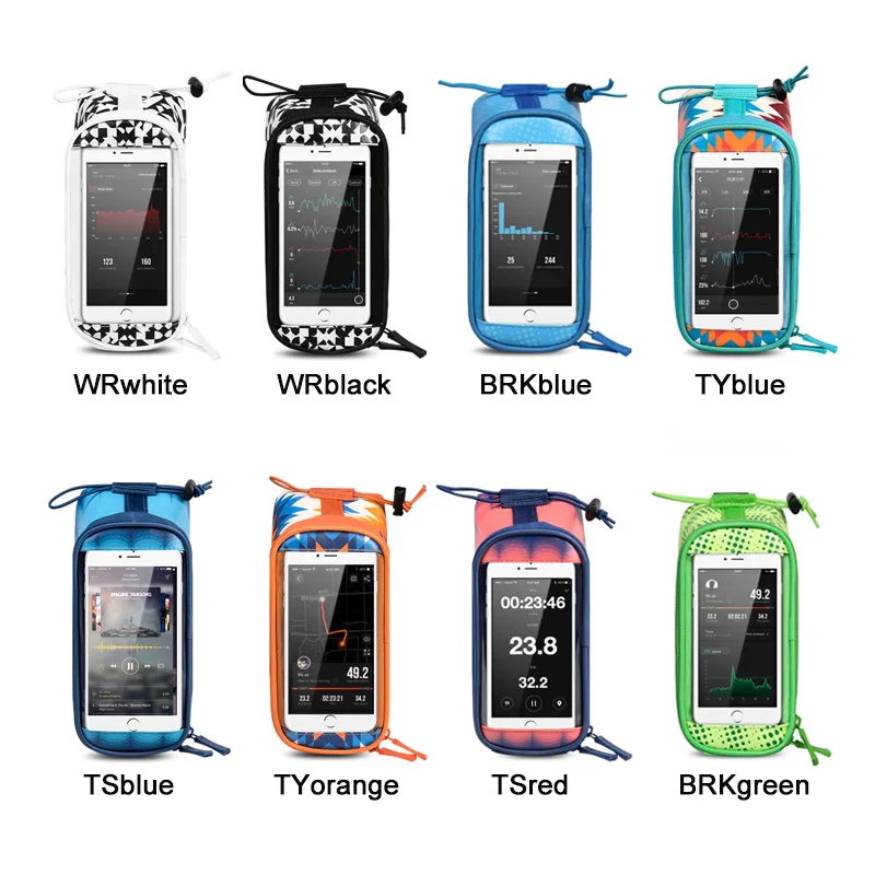 Perfect ROSWHEEL Bicycle Bags Frame Front Head Top Tube Waterproof Bike Bags&Double IPouch Cycling For 5.5-6.2 in Cell Phone Touch 2