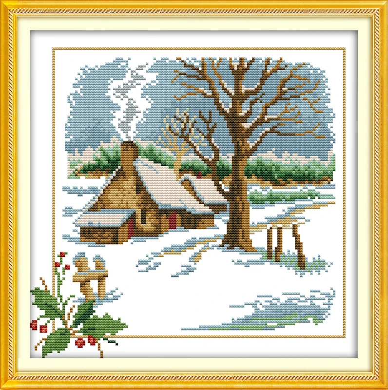 

A tranquil path counted printed on fabric DMC 14CT 11CT Cross Stitch kitsembroidery needlework Sets Home Decor
