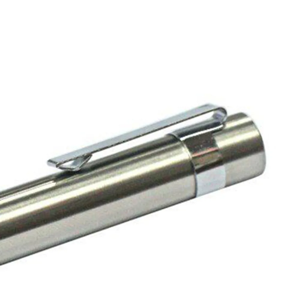 1pc 2017 New Arrival Soshine Q5 LED 250 Lumens Stainless Steel 4.2V AAA/10440 Mini Flashlight With Clip For Camping Outdoor