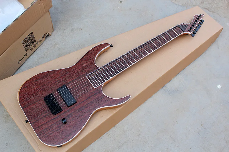 

Factory Custom Rosewood fingerboard 24 frets 7 strings reddish-brown Electric Guitar with ASH wood body,can be customized