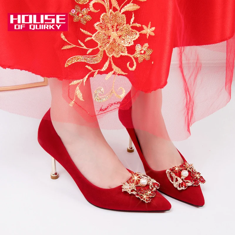

2019 New Sexy Stiletto Party Wedding Shoes Women Pumps Metal Decoration Single Shoes Woman Shallow Mouth High Heels High 7cm 5cm