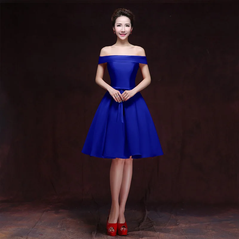 blue color party frocks