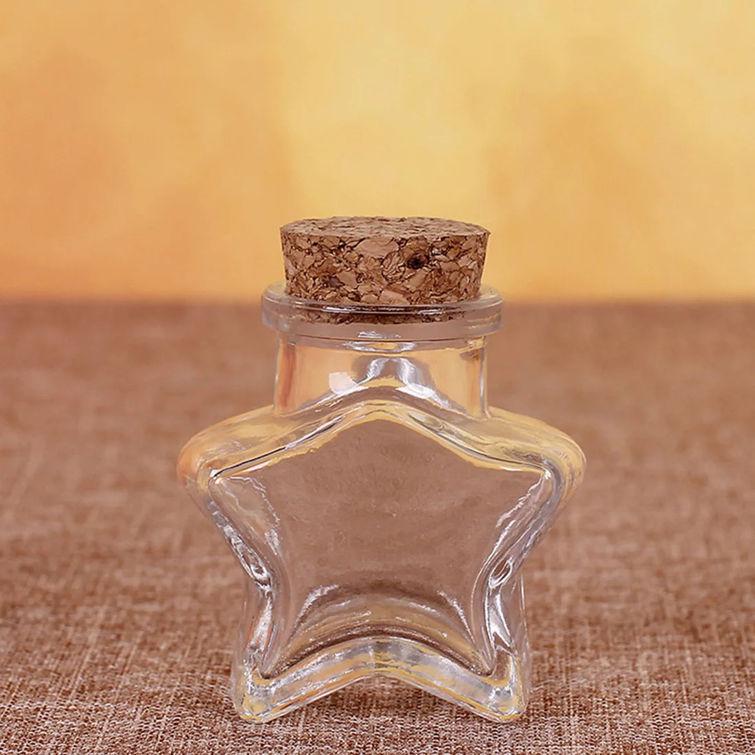 

Wholesale Price 50ml Pentagram Shape Transparent Glass Bottle With Wooden Cork Diy Home Decoration Crafts Clear Glass Jars+ Lids