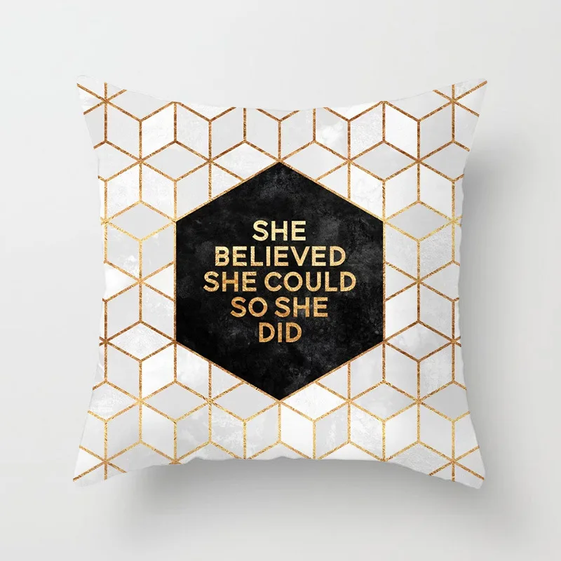 Elife Polyester Cotton Gold Pineapple Cushion Cover Marble geometric throw Pillow Case Cover For Sofa Car Home Decor 45*45CM Elife Polyester Cotton Gold Pineapple Cushion Cover Marble geometric throw Pillow Case Cover For Sofa Car Home Decor 45*45CM