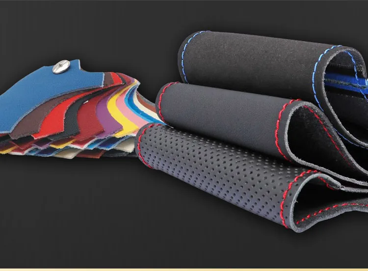 Automática na Cobertura do Volante para Ford Volante do Carro Trança Mondeo S-max 2008 Interior Cobre Couro Mk4 2007-2020 16 Capas p/ direção