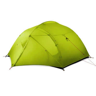 Green 15D 4S 3F UL Шестерни Qingkong3 3 человек 15D силиконовое покрытие с двойным слоем герметичный 4-сезона палатка с соответствующими земли простыни - Цвет: Green 15D 4S