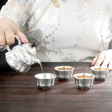 Чистый серебряный чайник 999 футов Серебряный набор для чаепития серебряный чайный стаканчик практичный чистый серебряный подарок фестивали подарок