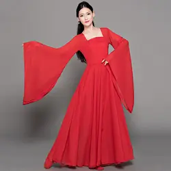 Улучшенная Для женщин Hanfu одежда Китайский древних платье для молодой девушки платье Косплэй костюм классический цитра танца Performace Костюмы