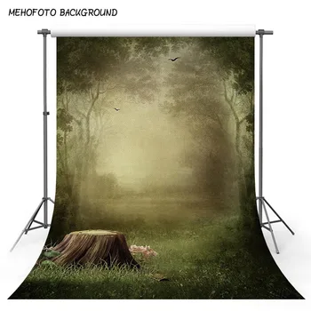 

Vinyl Photography Background Fairy Tale Forest Nature Tree Stump Children Fotografia Backgrounds for Photo Studio S-3233