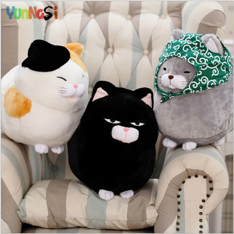 Плюшевая игрушка YunNasi 40 см с усами кошкой Фортуной для девочек кукла Lucky Cat Kawaii Neko