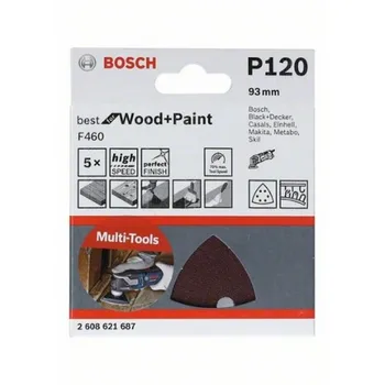 

BOSCH 2608621687 Lija Delta F460 93mm 6 P G120 X5