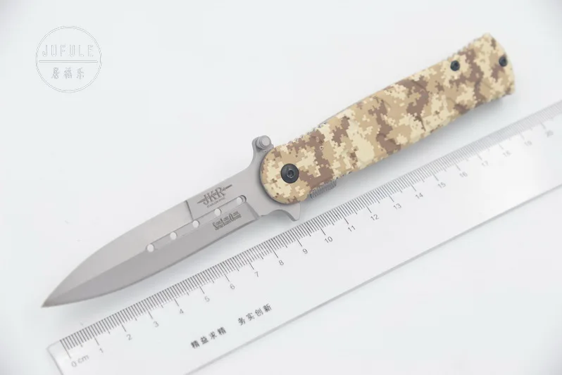

JUFULE Real OEM JKR folding flipper stainless steel blade coating handle camping hunting utility EDC tool dinner kitchen knife